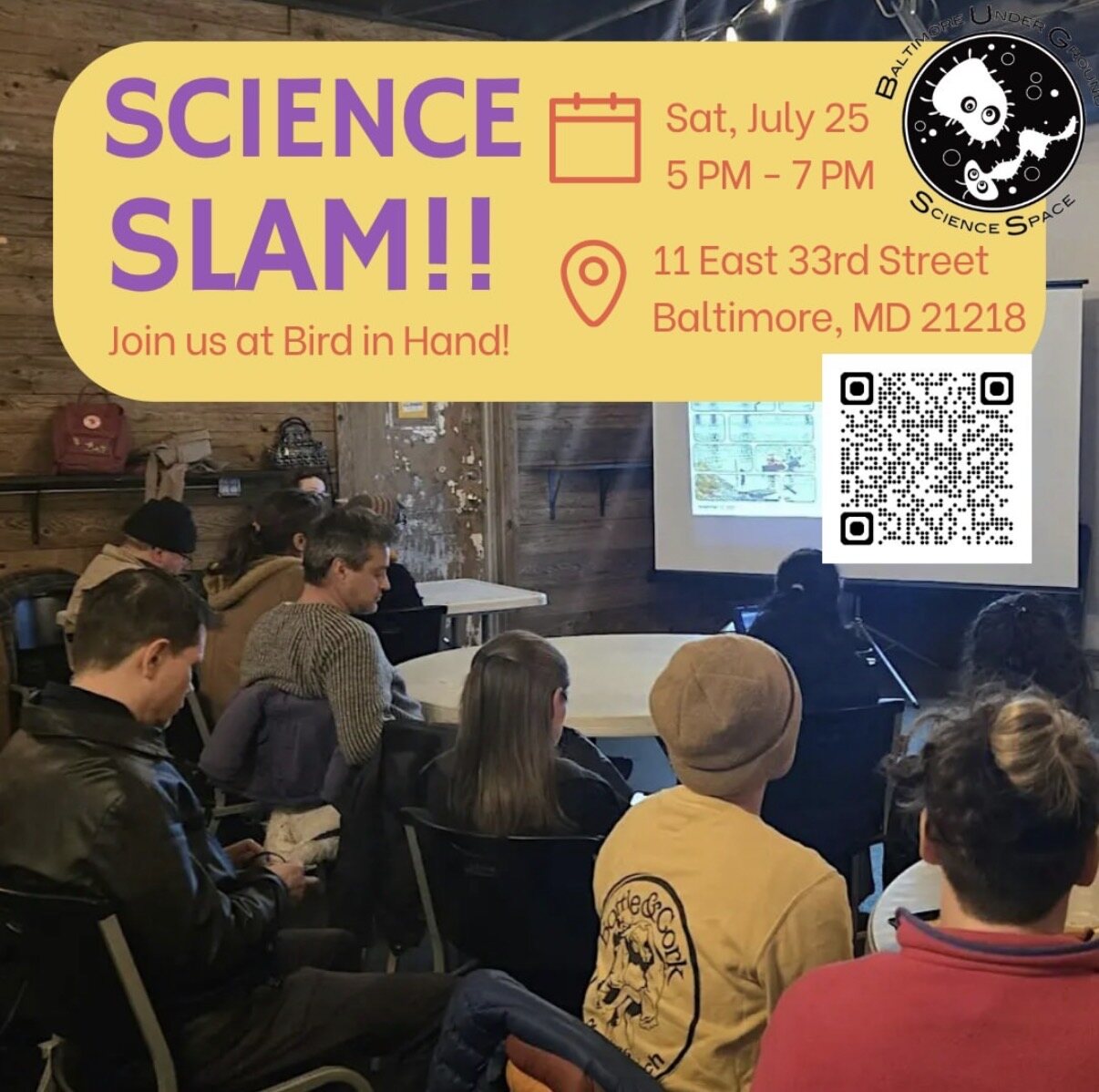 funguylab at the BUGSS Science Slam — poster, Baltimore Underground Science Space, July 2026