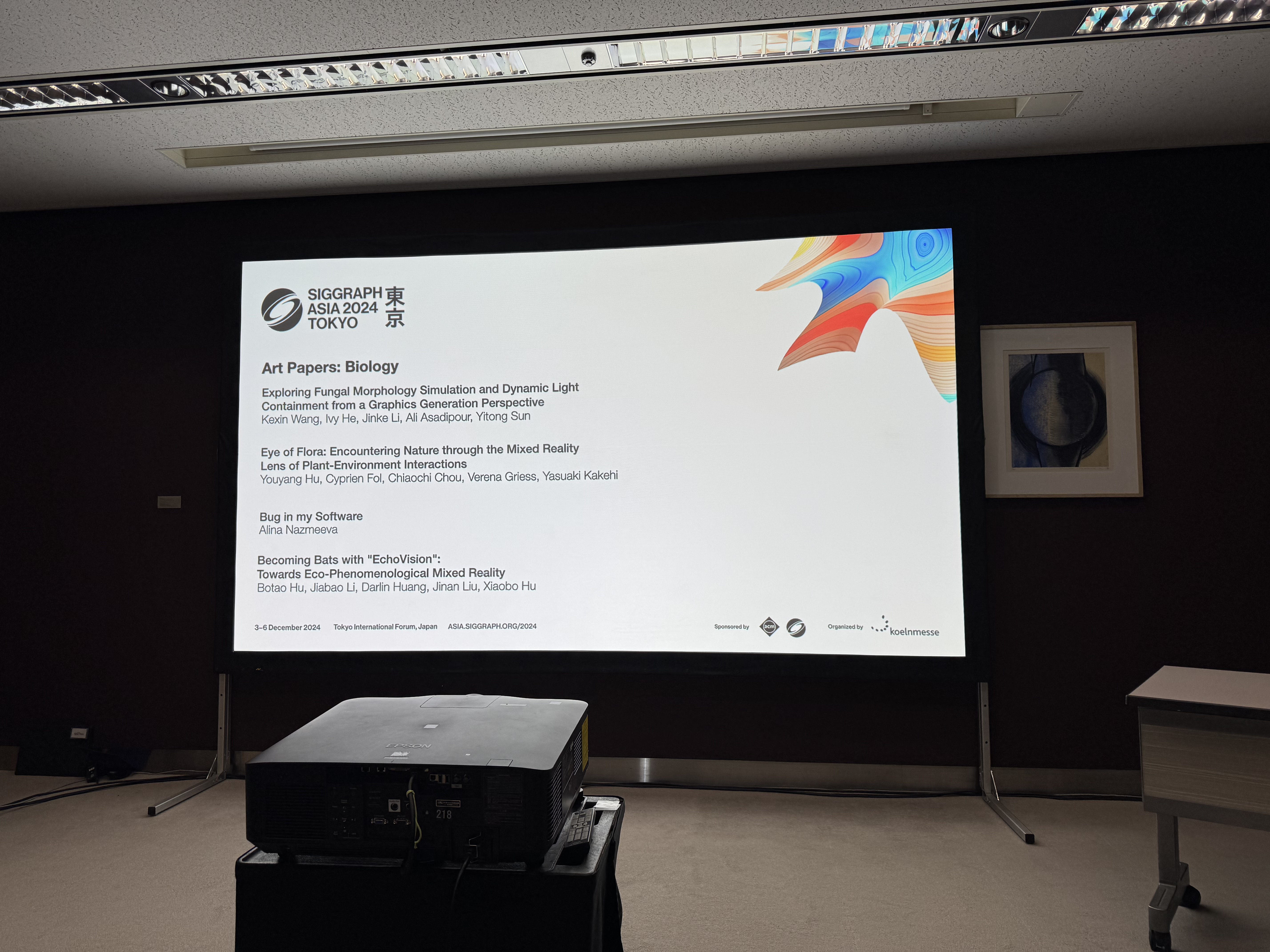 SIGGRAPH Asia 2024 Art Papers — artineer presentation, Tokyo